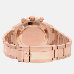 Pre Owned Rolex Cosmograph Daytona 116505 Automatic Pink 18k Rose Gold Men's Wristwatch 40 mm