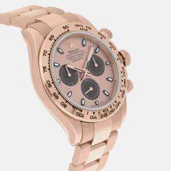 Pre Owned Rolex Cosmograph Daytona 116505 Automatic Pink 18k Rose Gold Men's Wristwatch 40 mm