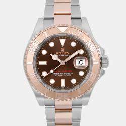 Pre Owned Rolex Yacht Master 126621 Automatic Chocolate Dial 18K Rose Gold Stainless Steel Men's Wristwatch 40 mm
