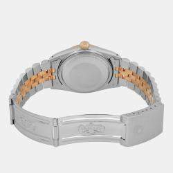 Pre Owned Rolex Datejust 16013 Automatic Champagne Dial 18K Yellow Gold Stainless Steel Men's Wristwatch 36 mm