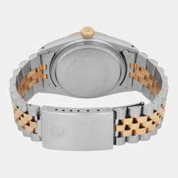 Pre Owned Rolex Datejust 16013 Automatic Champagne Dial 18K Yellow Gold Stainless Steel Men's Wristwatch 36 mm