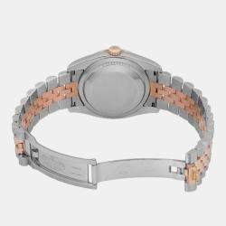 Pre Owned Rolex Datejust Turn-O-Graph 116261 Automatic White Dial 18K Rose Gold Stainless Steel Men's Wristwatch 36 mm