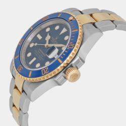 Pre Owned Rolex Submariner Date 116613LB Automatic Blue Dial 18K Yellow Gold Stainless Steel Men's Wristwatch 40 mm