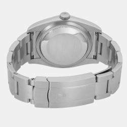 Pre Owned Rolex Oyster Perpetual 116000 Automatic Grape Dial Stainless Steel Men's Wristwatch 36 mm