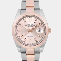 Pre Owned Rolex Datejust 126301 Automatic Sundust Dial Stainless Steel 18K Rose Gold Men's Wristwatch 41 mm