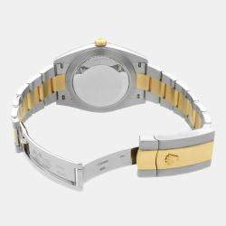 Pre Owned Rolex Datejust 126333 Automatic Slate Wimbledon Dial 18K Yellow Gold Stainless Steel Men's Wristwatch 41 mm