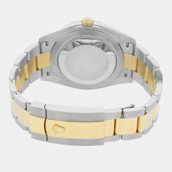 Pre Owned Rolex Datejust 126333 Automatic Slate Wimbledon Dial 18K Yellow Gold Stainless Steel Men's Wristwatch 41 mm