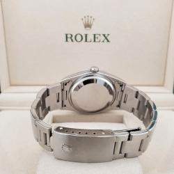 Pre Owned Rolex Oyster Perpetual Date 15200 Automatic White Stainless Steel Men's Wristwatch 34 mm