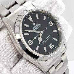 Pre Owned Rolex Explorer 14270 Automatic Black Stainless Steel Men's Wristwatch 36 mm