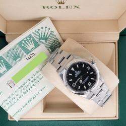 Pre Owned Rolex Explorer 14270 Automatic Black Stainless Steel Men's Wristwatch 36 mm