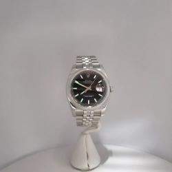Pre Owned Rolex Datejust 116200 Automatic  Black Stainless Steel Men's Wristwatch  36 mm