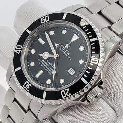 Pre Owned Rolex Sea-Dweller 16600 Automatic Black Stainless Steel Men's Wristwatch 40 mm