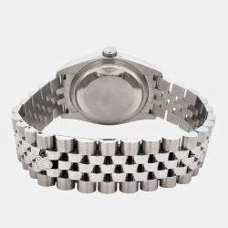 Pre Owned Rolex Datejust 116234 Automatic Black 18k White Gold Stainless Steel Men's Wristwatch 36 mm
