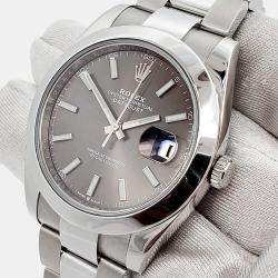 Pre Owned Rolex Datejust 126300 Automatic Rhodium Stainless Steel Men's Wristwatch 41 mm