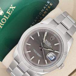 Pre Owned Rolex Datejust 126300 Automatic Rhodium Stainless Steel Men's Wristwatch 41 mm