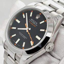 Pre Owned Rolex Milgauss 116400 Automatic Black Stainless Steel Men's Wristwatch 40 mm