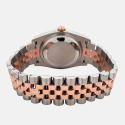 Pre Owned Rolex Datejust 116231 Automatic White 18K Rose Gold Stainless Steel Men’s Wristwatch 36 mm