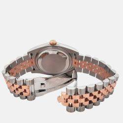 Pre Owned Rolex Datejust 116231 Automatic White 18K Rose Gold Stainless Steel Men’s Wristwatch 36 mm
