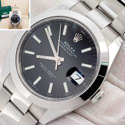 Pre Owned Rolex Datejust 126300 Automatic Black Stainless Steel Men’s Wristwatch 41 mm