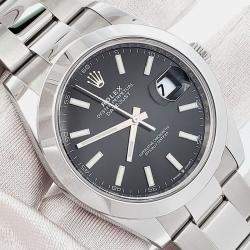 Pre Owned Rolex Datejust 126300 Automatic Black Stainless Steel Men’s Wristwatch 41 mm