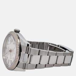 Pre Owned Rolex Datejust 126334 Automatic Silver 18K White Gold Stainless Steel Men’s Wristwatch 41 mm