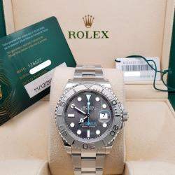 Pre Owned Rolex Yacht Master 126622 Automatic Rhodium Platinum Stainless Steel Men’s Wristwatch 40 mm
