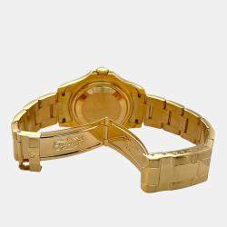مملوكة مسبقًا Rolex Yacht Master 68628 Automatic Blue 18K Yellow Gold Men’s Wristwatch 35 mm