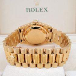 Pre Owned Rolex President Day Date Automatic Diamond Champagne 18K Yellow Gold Men’s Wristwatch 36 mm
