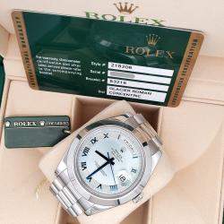 Pre Owned Rolex Day-Date II 218206 Automatic Ice Blue Platinum Men’s Wristwatch 40 mm
