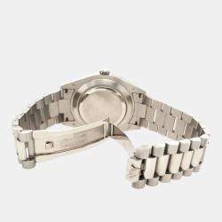 Pre Owned Rolex Day-Date II 218206 Automatic Ice Blue Platinum Men’s Wristwatch 40 mm