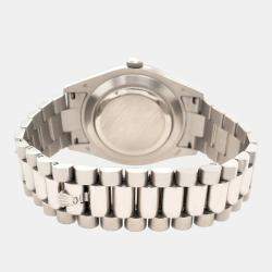 Pre Owned Rolex Day-Date II 218206 Automatic Ice Blue Platinum Men’s Wristwatch 40 mm