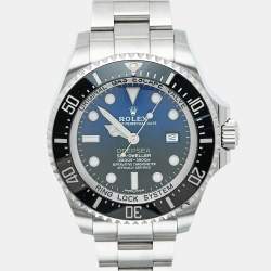 Pre Owned Rolex Blue Black Stainless Steel DeepSea Sea-Dweller 116660-BKSO Men's Wristwatch 44 mm