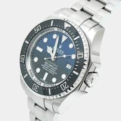 Pre Owned Rolex Blue Black Stainless Steel DeepSea Sea-Dweller 116660-BKSO Men's Wristwatch 44 mm