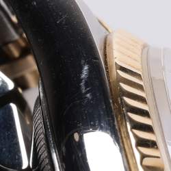 مملوكة مسبقًا ساعة يد للجنسين رولكس ديت جست 16233 أوتوماتيك ذهب أصفر عيار 18 قيراط وستانلس ستيل بيضاء 35 مم