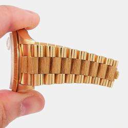 Pre Owned Rolex Day-Date 18248 Automatic White 18K Yellow Gold Men’s Wristwatch 36 mm