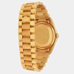 Pre Owned Rolex Day-Date 18248 Automatic White 18K Yellow Gold Men’s Wristwatch 36 mm