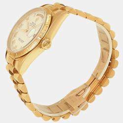 Pre Owned Rolex Day-Date 18248 Automatic White 18K Yellow Gold Men’s Wristwatch 36 mm