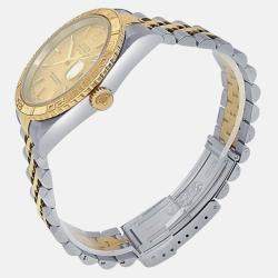 Pre Owned Rolex Datejust 16263 Automatic Champagne 18K Yellow Gold Stainless Steel Men’s Wristwatch 36 mm