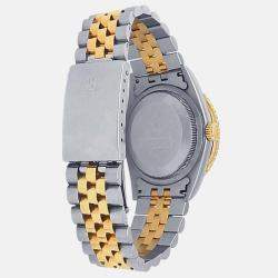 Pre Owned Rolex Datejust 16263 Automatic Champagne 18K Yellow Gold Stainless Steel Men’s Wristwatch 36 mm