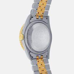 Pre Owned Rolex Datejust 16263 Automatic Champagne 18K Yellow Gold Stainless Steel Men’s Wristwatch 36 mm