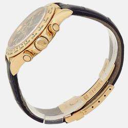 Pre Owned Rolex Cosmograph Daytona 16518 Automatic Black 18K Yellow Gold Men’s Wristwatch 40 mm