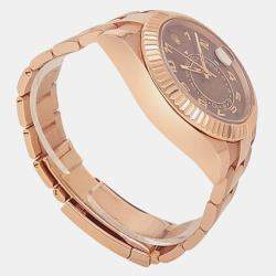 Pre Owned Rolex Sky-Dweller 326935 Automatic Chocolate 18K Rose Gold Men’s Wristwatch 42 mm