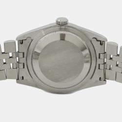 Pre Owned Rolex Datejust 16234 Automatic MOP 18K White Gold Stainless Steel Men's Wristwatch 36 mm