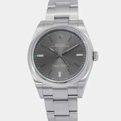Pre Owned Rolex Oyster Perpetual 114300 Automatic Dark Rolesium Stainless Steel  Men's Wristwatch 39 mm