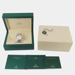Pre Owned Rolex Datejust 126334 Automatic Silver 18k White Gold Stainless Steel Men's Wristwatch 41 mm