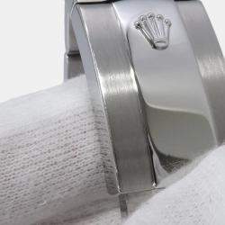 Pre Owned Rolex Datejust II 116334 Automatic Black 18k White Gold Stainless Steel Men's Wristwatch 41 mm