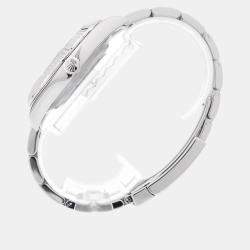 Pre Owned Rolex Datejust II 116334 Automatic Black 18k White Gold Stainless Steel Men's Wristwatch 41 mm