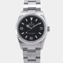 Pre Owned Rolex Explorer 114270 Automatic Black Stainless Steel Men's Wristwatch 36 mm