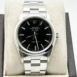 Pre Owned Rolex Air-King 14000 Automatic Black Stainless Steel Men's Wristwatch 34 mm