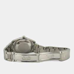 Pre Owned Rolex Date 15000 Automatic Silver Stainless Steel Men's Wristwatch 34 mm